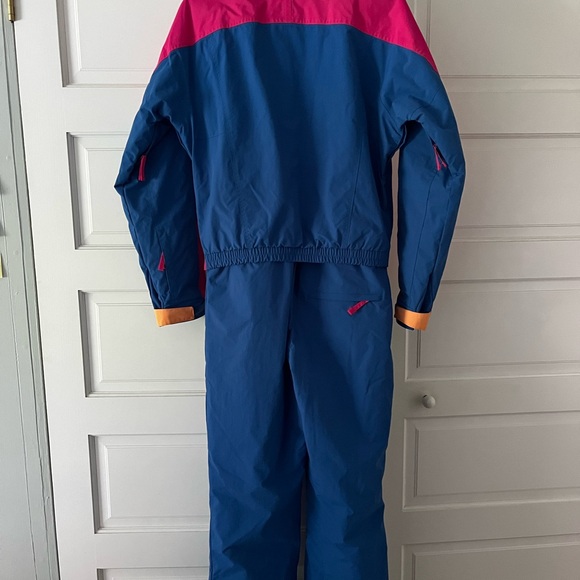 Men’s retro Blue and Pink Snowsuit - Picture 2 of 4